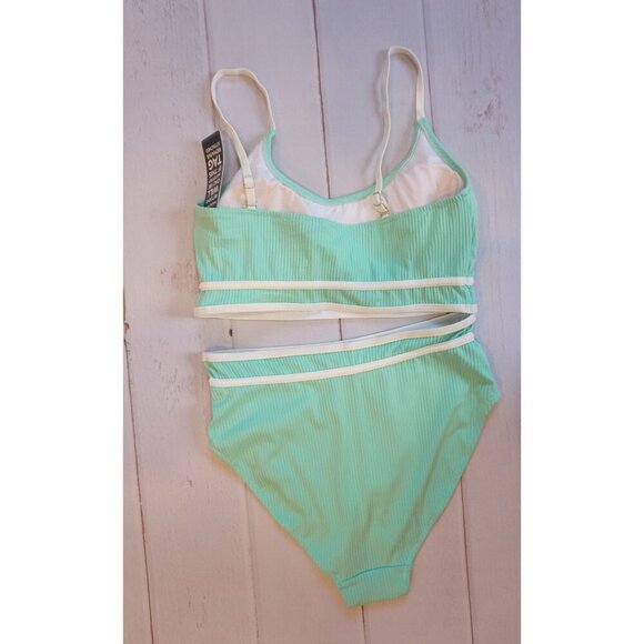 BMJL High Waisted Ribbed 2-Piece Bikini Swimsuit - Size M, NWT - Picture 4 of 7